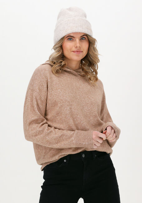 Beige SELECTED FEMME Pullover SLFNOVAH LS KNIT HOODIE B - large