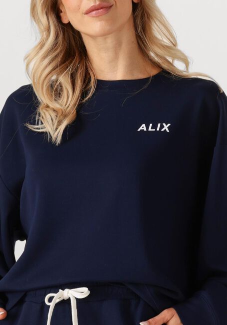 Dunkelblau ALIX THE LABEL Pullover LADIES KNITTED SCUBA SWEATER - large