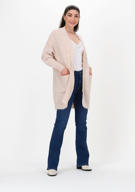 Beige SELECTED WOMEN Strickjacke SLFLULU LS KNIT LONG CARDIGAN - large