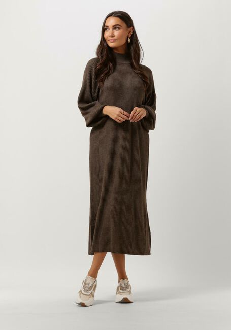 Braune SELECTED FEMME Midikleid SLFNAPPY LS KNIT DRESS B - large