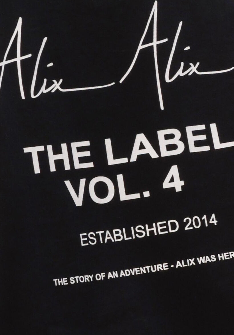 Schwarze ALIX THE LABEL T-shirt LADIES KNITTED BULL T-SHIRT - large