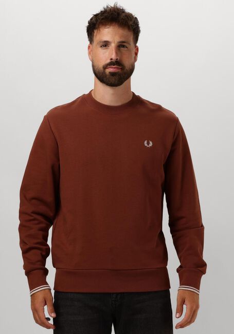 Braune FRED PERRY Pullover CREW NECK SWEATSHIRT - large