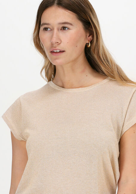 Goldfarbene MINUS T-shirt CARLINA KNIT TEE - large