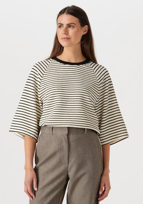 Weiße CO'COUTURE T-shirt ERINCC STRIPE TEE - large