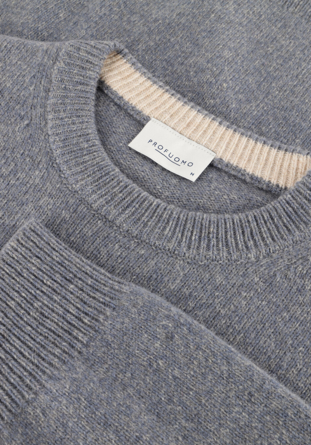 Graue PROFUOMO Pullover PULLOVER CREW NECK WOOLBLEND - large