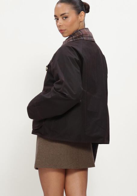 Braune BARBOUR Jack ICONS TARTAN COLLAR SPEY WAX JACKET - large