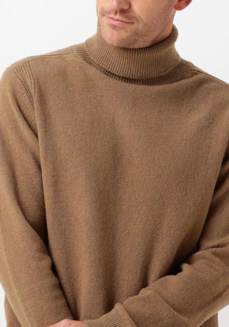 Braune ANERKJENDT Rollkragenpullover AKNICO SOLID ROLL NECK LAMBSWOOL - large