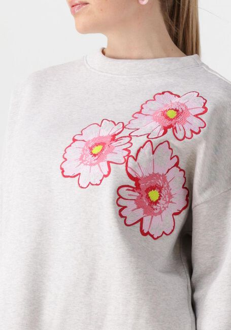 Hellgrau POM AMSTERDAM Pullover FLORAL GREY MELANGE - large