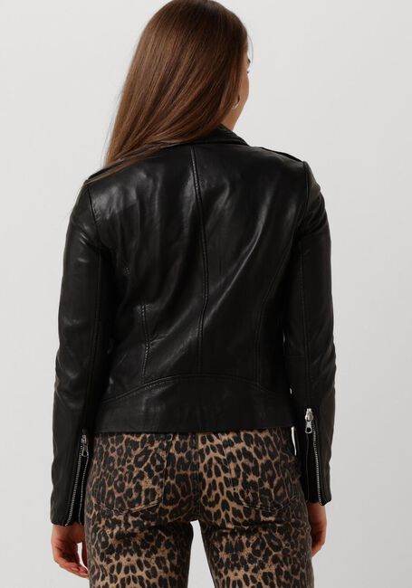 Schwarze SET Lederjack TYLER LEATHER JACKET - large