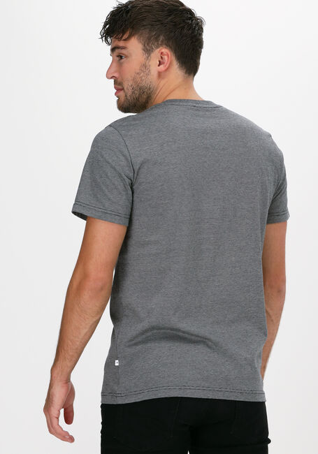 Schwarze SELECTED MEN T-shirt NORMANI180 MINI STRIPE - large