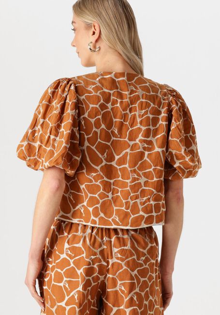 Braune SCARLETT POPPIES Top KACIE TOP - large