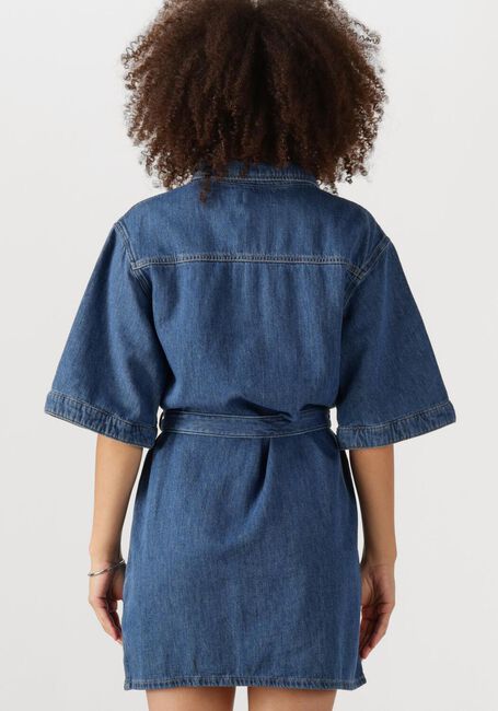 Blaue CALVIN KLEIN Minikleid LINEN BOXY BELTED SHIRT DRESS - large