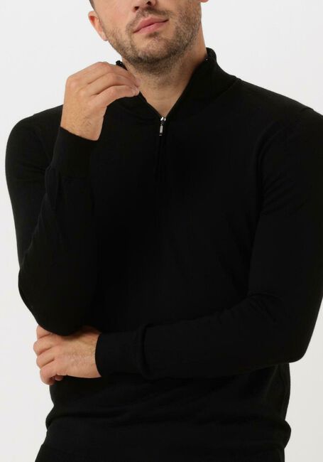 Schwarze PROFUOMO Rollkragenpullover PULLOVER HALFZIP - large