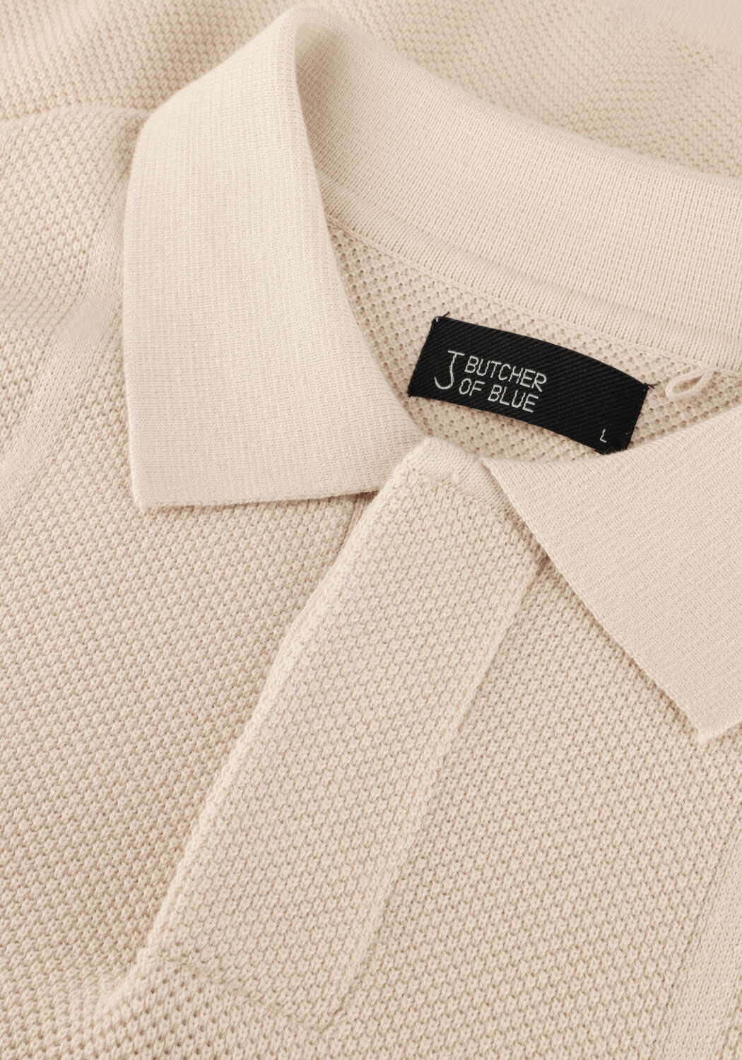 Beige BUTCHER OF BLUE Polo-Shirt RIPLEY KNIT POLO - large
