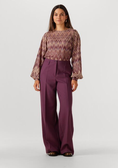 Mehrfarbige/Bunte SUMMUM Top TOP LONG SLEEVE ZIG ZAG LUREX - large
