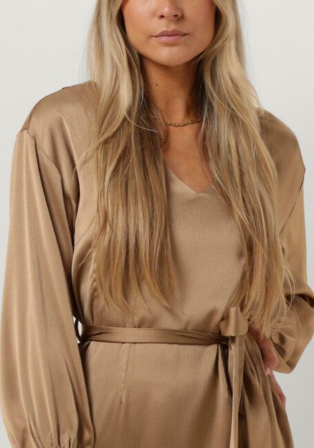 Bronzefarbene SIMPLE Midikleid WV-RC-POLY-23-1 - large