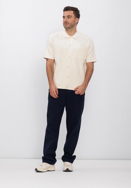 Ecru ANERKJENDT Polo-Shirt AKVILHELM NEEDLE RIB SS KNIT - large