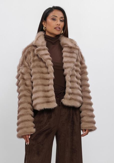 Beige NUKUS Fake-Fur-Jack HILDE JACKET FLUFFY - large