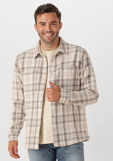 Beige PURE PATH Overshirt REGULAR FIT LONGSLEEVE SHIRTS - large