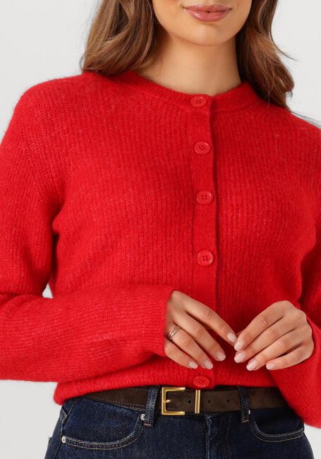 Rote SELECTED WOMEN Pullover SLFSIA RAS LS KNIT CROPPED CARDIGAN - large