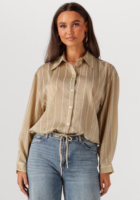 Goldfarbene NUKUS Blusen IRIS BLOUSE STRIPE - large