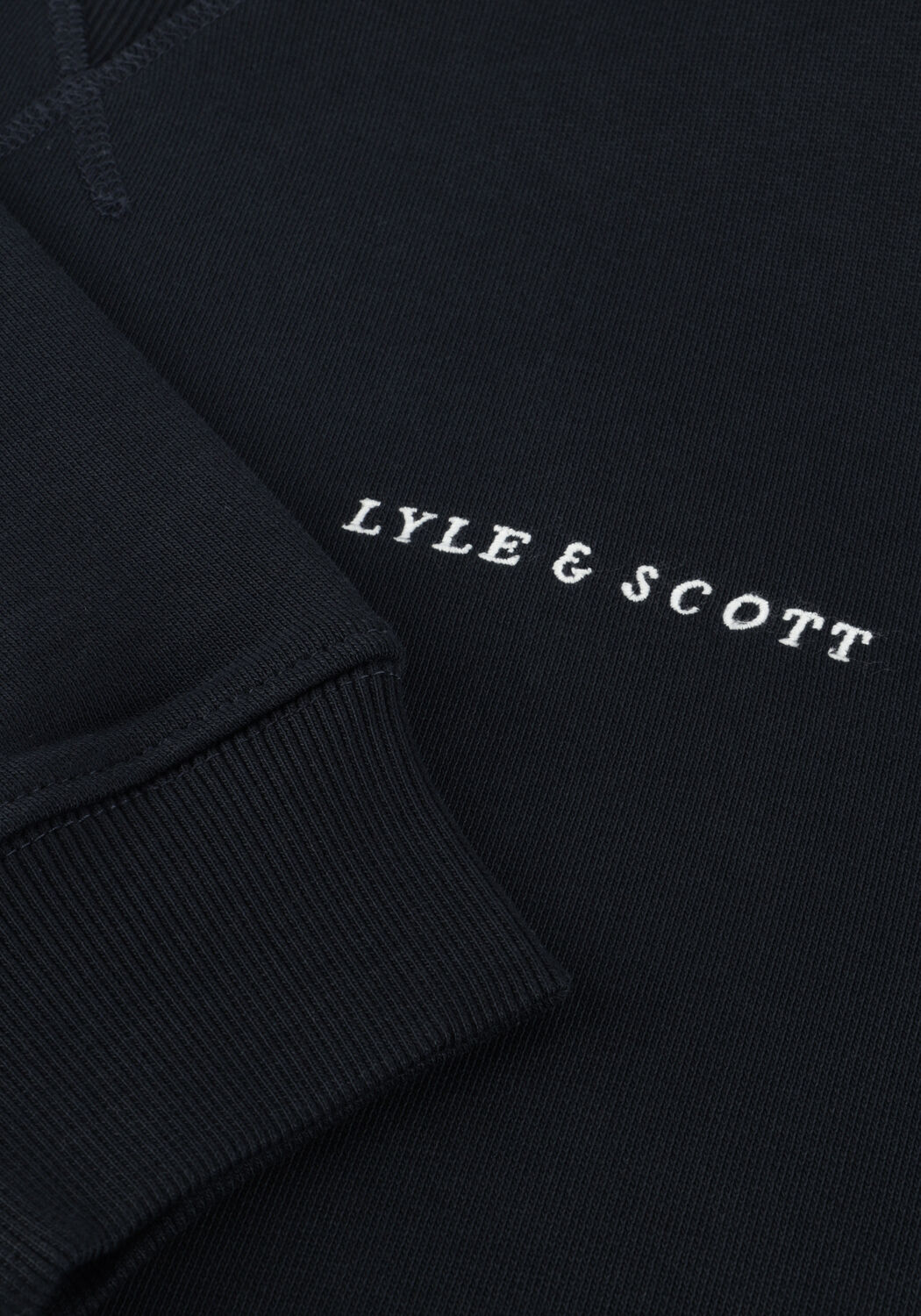 Dunkelblau LYLE & SCOTT Sweatshirt SCRIPT BRUSH BACK CREW NECK SWEATSHIRT - large