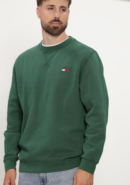 Gr&uuml;ne TOMMY JEANS Sweatshirt TJM REG BADGE CREW EXT - large