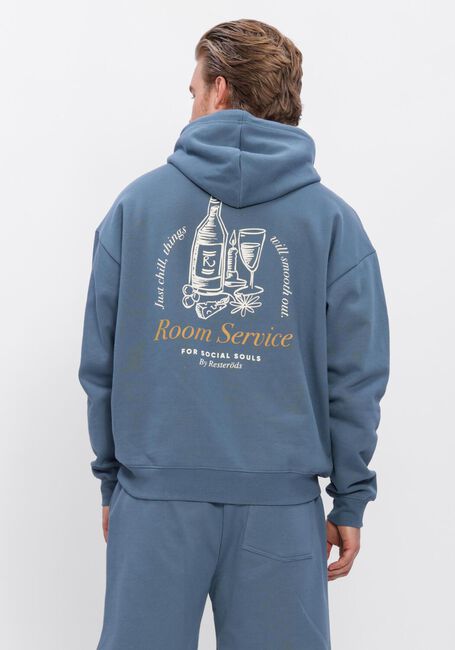 Blaue RESTER&Ouml;DS Sweatshirt JAY BACK PRINTED HOODIE - large