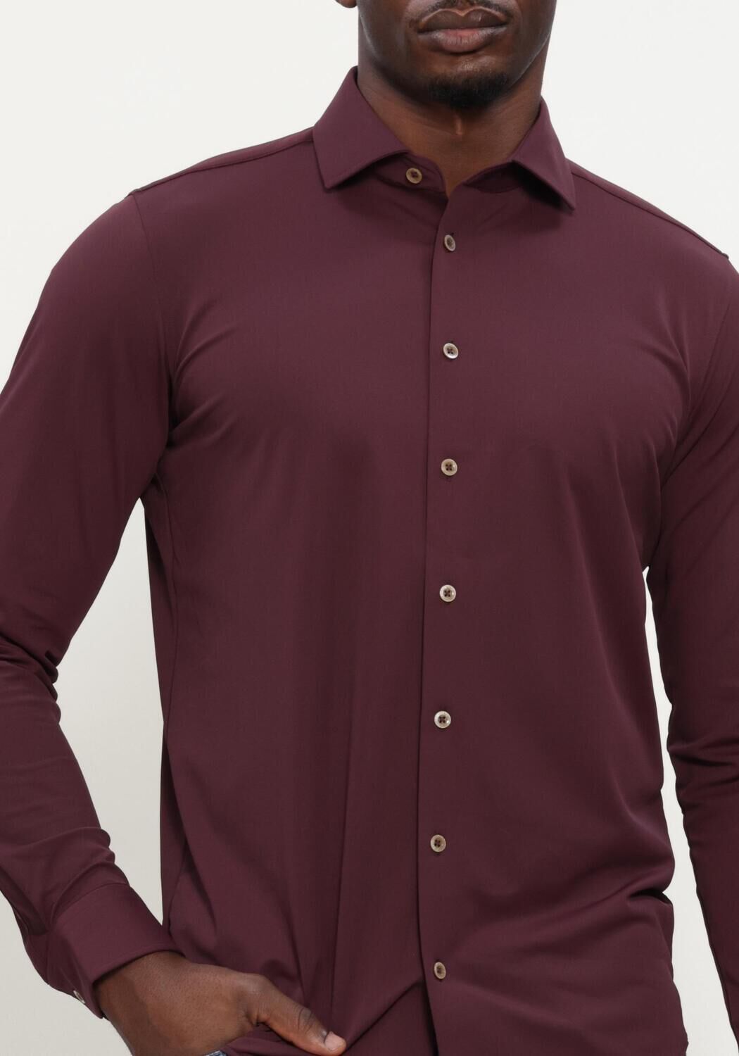 Bordeaux BLUE INDUSTRY Klassisches Oberhemd SHIRT - large