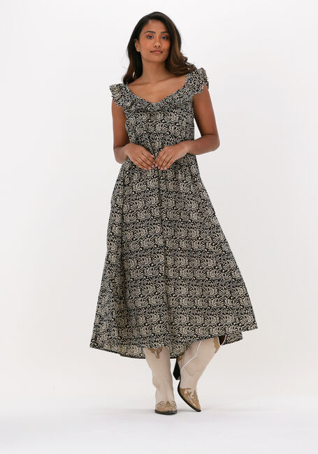 Schwarze BY-BAR Midikleid FLORE UDAIPUR DRESS - large