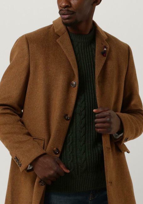 Camelfarbene SCOTCH & SODA Mäntel CLASSIC WOOL-BLEND OVERCOAT - large