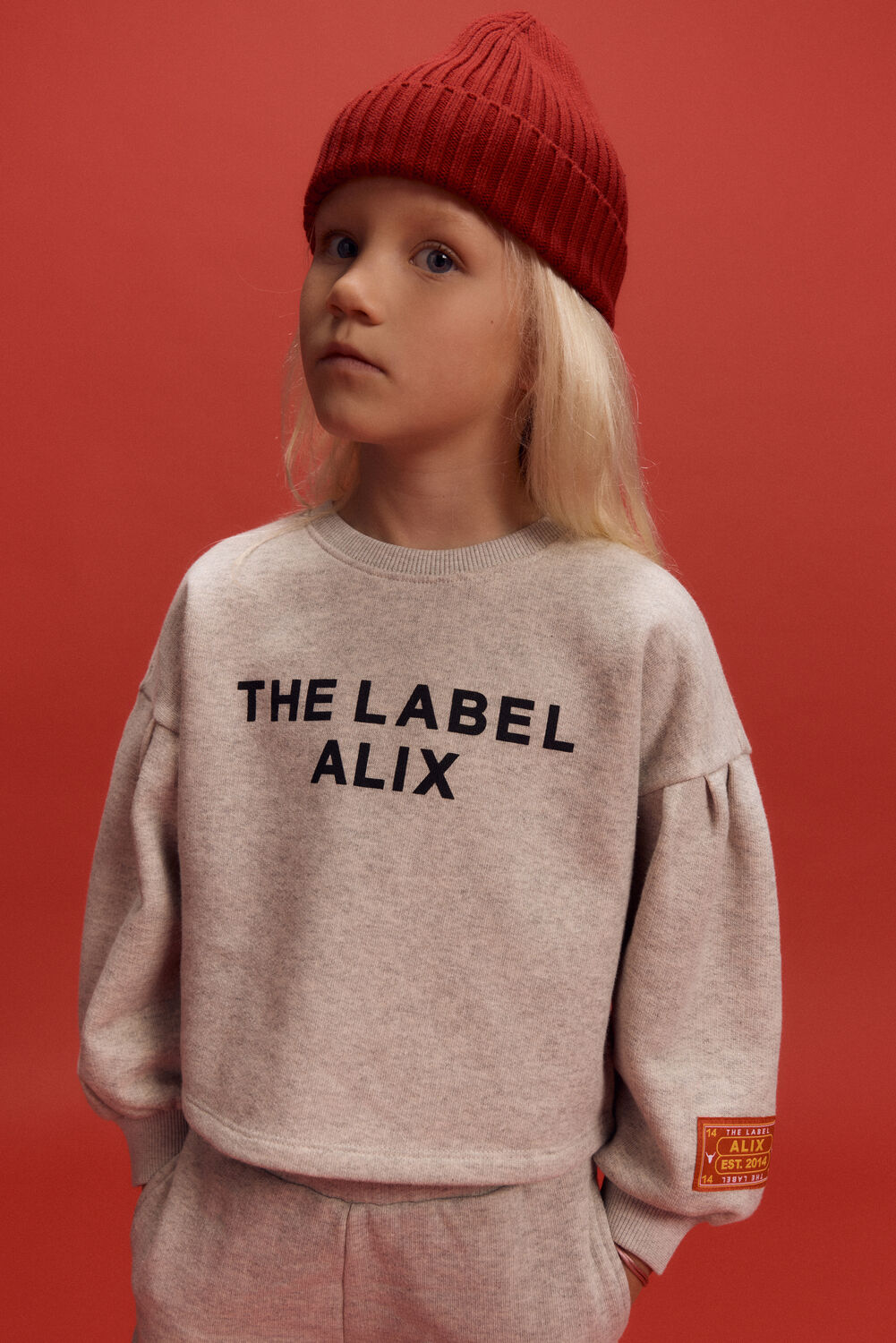 Hellgrau ALIX MINI Pullover KNITTED STRASS LOGO SWEATER - large