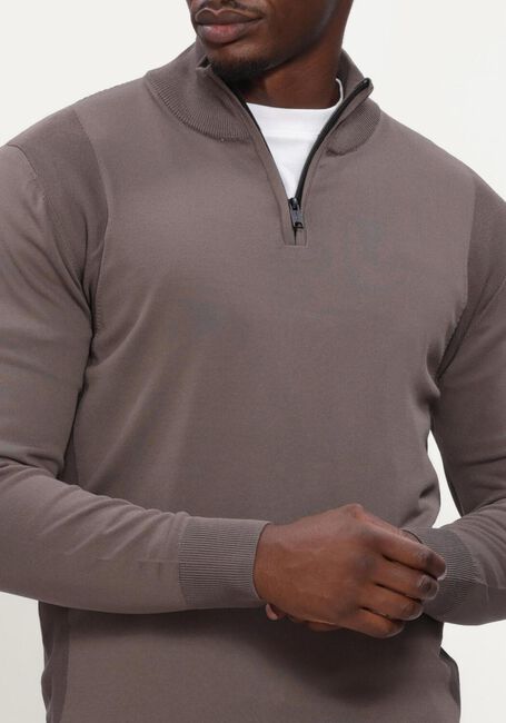 Taupe GENTI Pullover & Cardigans TURTLE ZIP LS - large