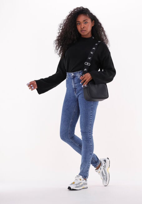 Schwarze CALVIN KLEIN Pullover FLUFFY WIDE OPEN SLEEVES SWEATER - large