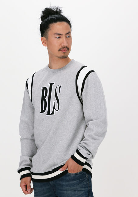 Hellgrau BLS HAFNIA Sweatshirt OG LOGO APPLIQUE CREWNECK - large