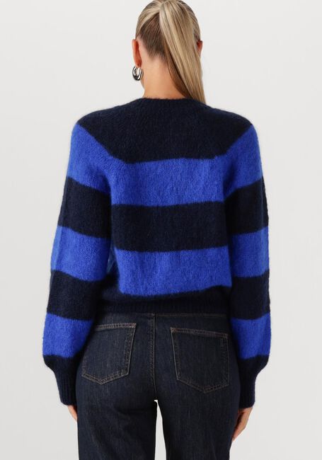 Blaue BY-BAR Strickjacke SIAN STRIPE CARDIGAN - large