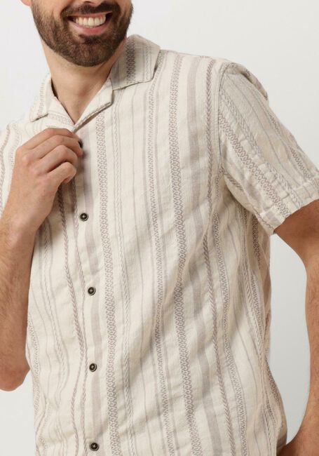 Beige ANERKJENDT Casual-Oberhemd AKLEON S/S STRUCTURE SHIRT - large