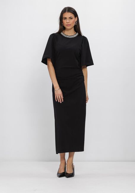 Schwarze BRUUNS BAZAAR Midikleid ALNUSBBNATHALA TRIM DRESS - large