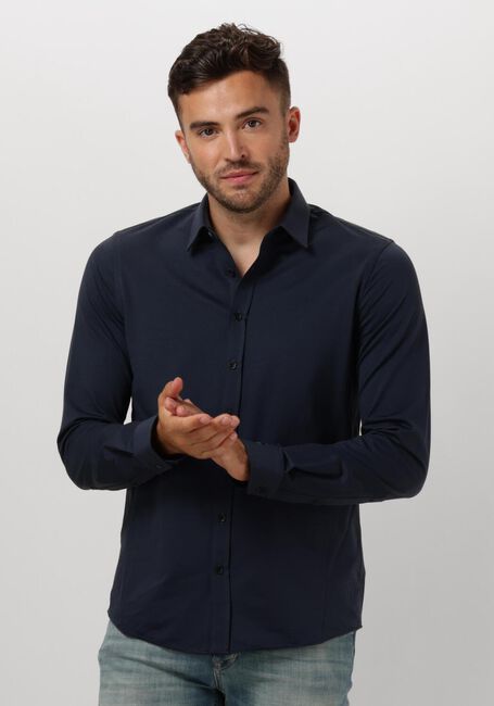 Blaue CAST IRON Casual-Oberhemd LONG SLEEVE SHIRT TWILL JERSEY 2 TONE - large