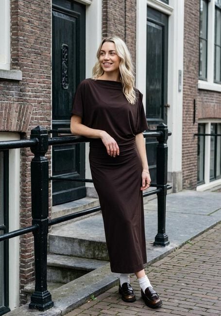 Braune STUDIO ANNELOES Maxikleid Ineke dress - large