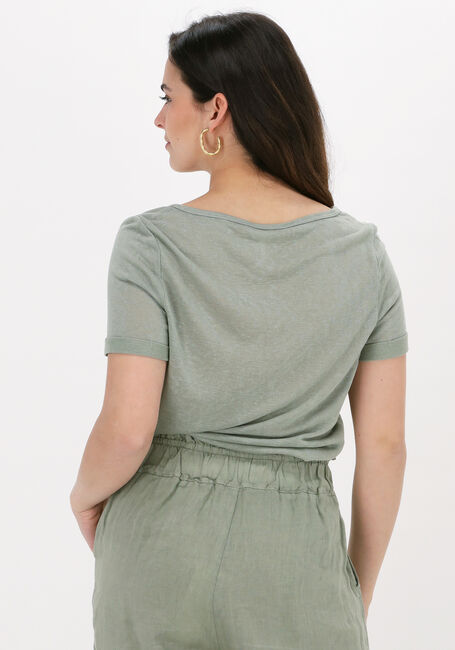 Grüne OBJECT T-shirt OBJETESSI SLUB S/S V-NECK NOOS - large