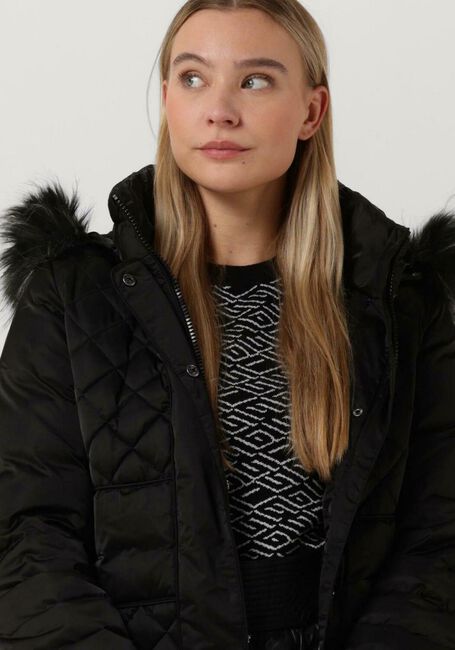 Schwarze GUESS Wattierte Jack MARLENE DOWN JACKET - large