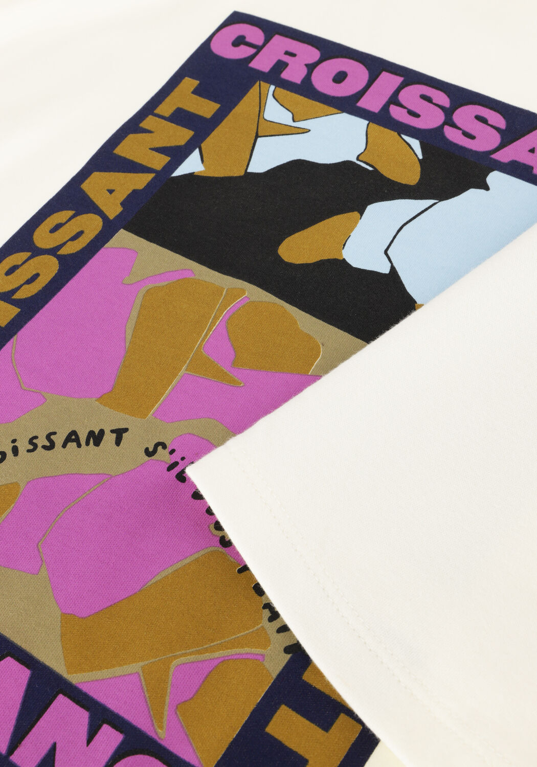 Wei&szlig;e POM AMSTERDAM T-shirt TSHIRT - CROISSANT ROMANE - large