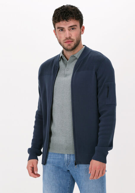Blaue SAINT STEVE Strickjacke HENDRIK - large