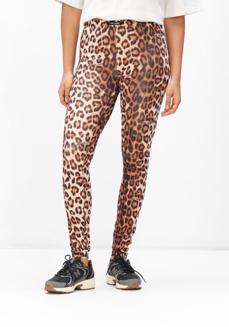 Braune ALIX THE LABEL Hosen LADIES KNITTED LEOPARD LEGGING - large
