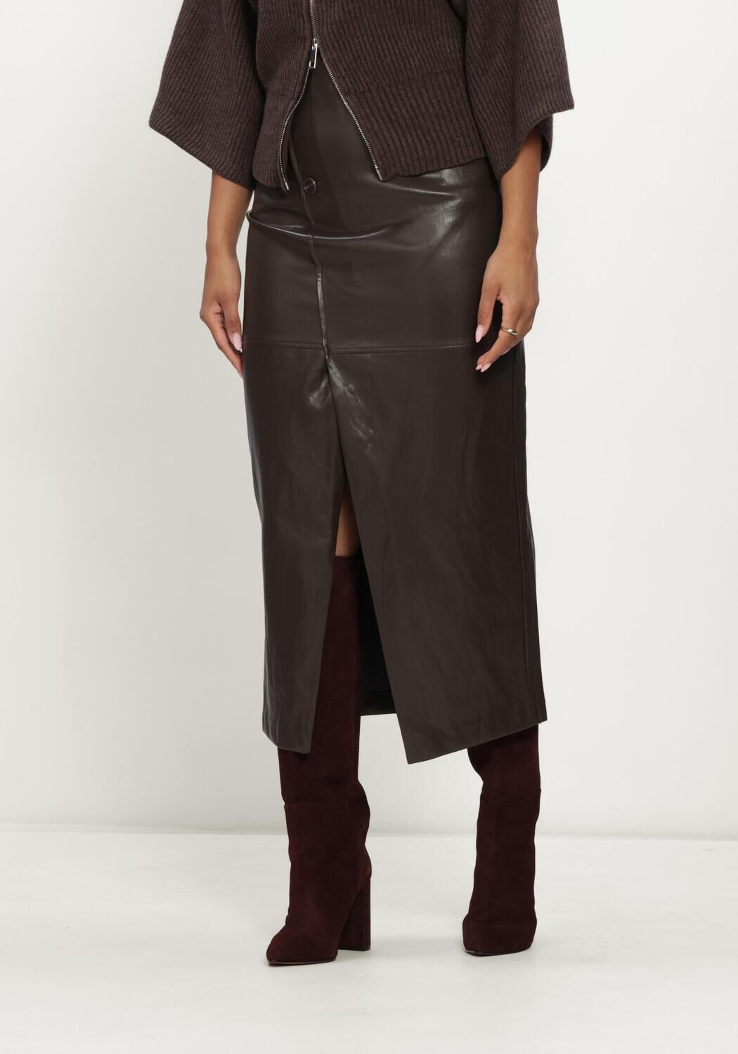 Braune CO'COUTURE Midirock GITTCC ASYM FLOOR SKIRT - large