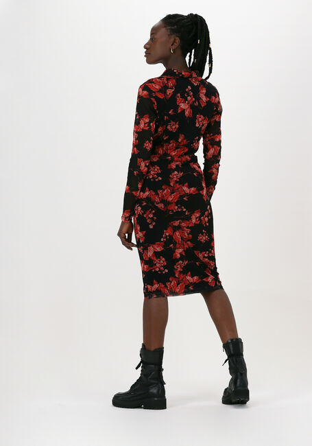 Schwarze JANSEN AMSTERDAM Midikleid DRESS BUTTON - large