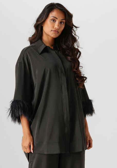Schwarze CO'COUTURE Minikleid ADNA CC FEATHER SHIRT - large