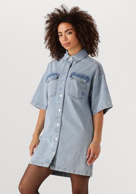 Blaue ALIX THE LABEL Minikleid LADIES WOVEN FLOWY SHIRT DRESS - large
