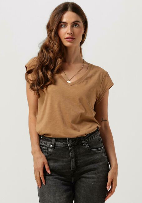 Braune CC HEART T-shirt CC HEART BASIC V-NECK T-SHIRT - large